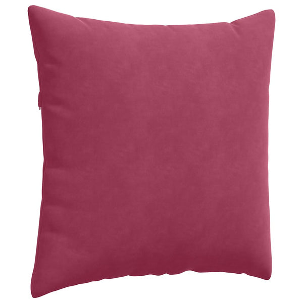 Weinrote Cord Sofakissen 60x60 cm, 2er Set