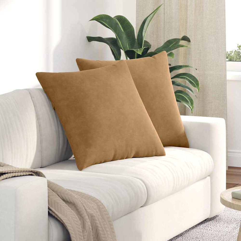 Sofakissen Braun Cord 60x60cm 2er Set