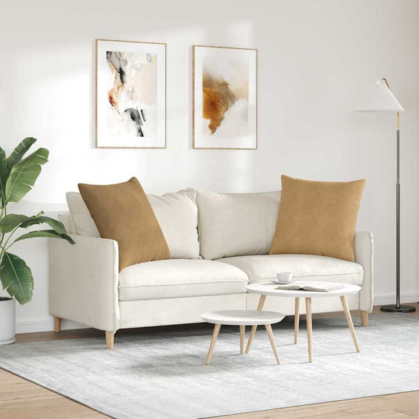 Sofakissen Braun Cord 60x60cm 2er Set