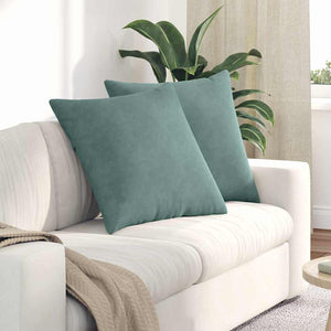 2er Set Sofakissen Cord Meergrün 60x60 cm