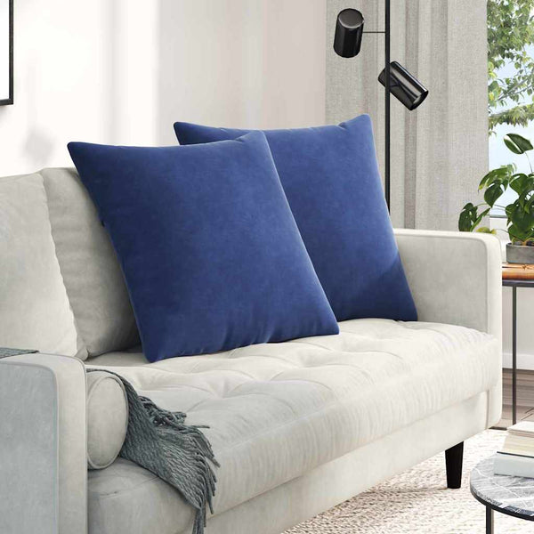 Sofakissen Polizeiblau Cord 60x60 cm 2er-Set