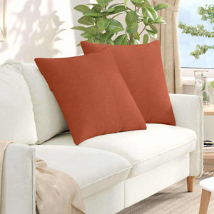 Sofakissen 2er Set Rot-Orange Cord 60x60