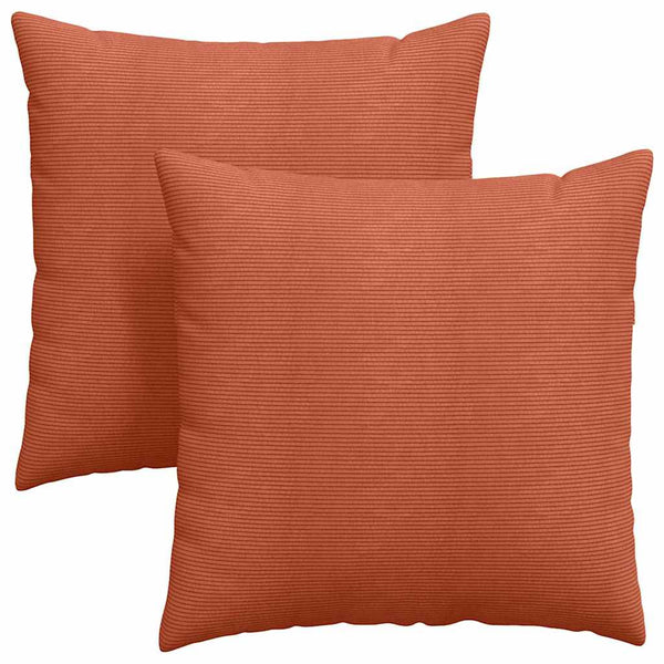 Sofakissen 2er Set Rot-Orange Cord 60x60