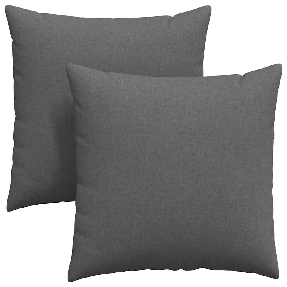 Sofakissen 2er Set Dunkelgrau 80x80 cm
