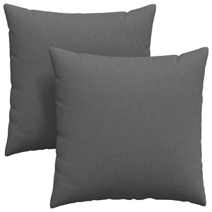 vidaXL Coussins de canapé 2 pcs Gris foncé 80 x 80 cm Tissu