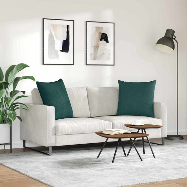 Sofakissen 2er Set Dunkelgrün 80x80 cm