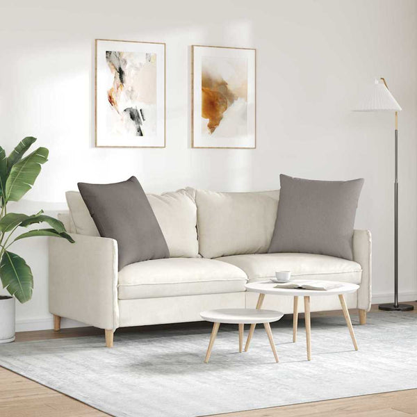 Sofakissen 2er-Set Taupe 80x80 cm