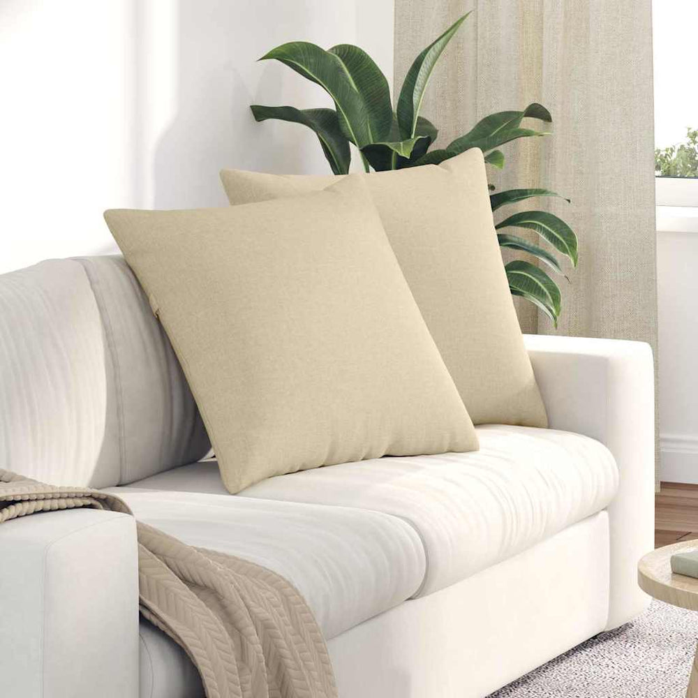 Sofakissen Creme 80x80 cm 2er Set