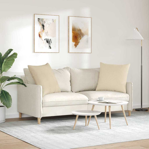 Sofakissen Creme 80x80 cm 2er Set