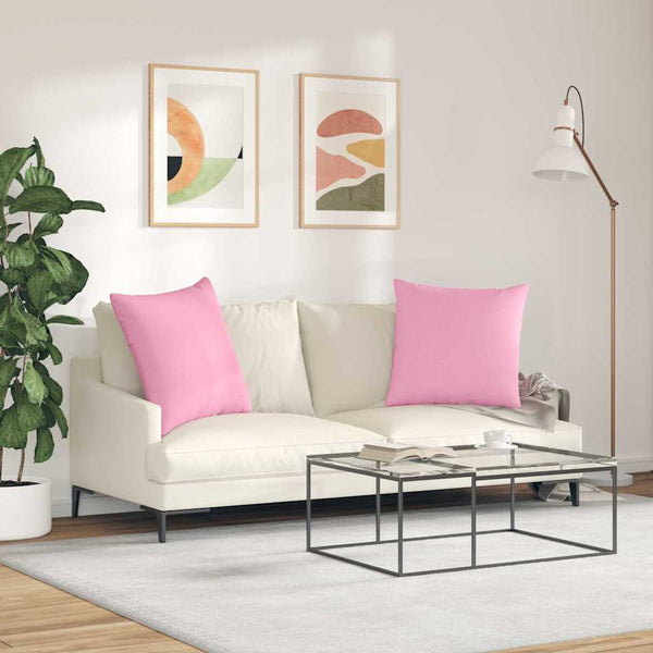 Sofakissen 2er Set Rosa 80x80 cm