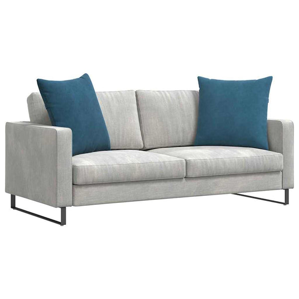 Sofakissen 80x80 cm Cordstoff Blau 2er-Set
