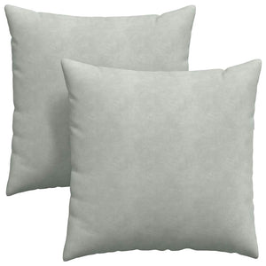 Sofakissen 2er Set Hellgrau Cord 80x80 cm