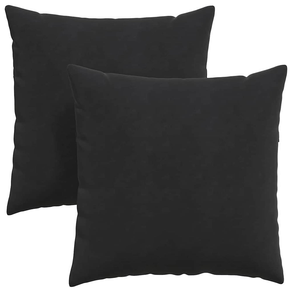 Sofakissen Set Schwarz Cord 80x80cm