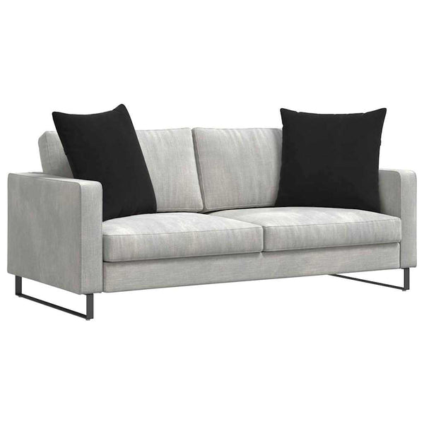 Sofakissen Set Schwarz Cord 80x80cm
