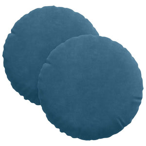 Samt Sitzkissen Blau 2er Set