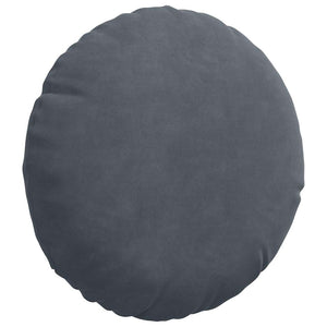 Samt Sitzkissen Dunkelgrau 2er Set Ø30cm