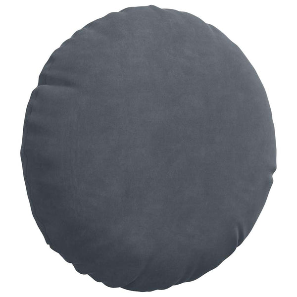 Samt Sitzkissen Dunkelgrau 2er Set Ø30cm
