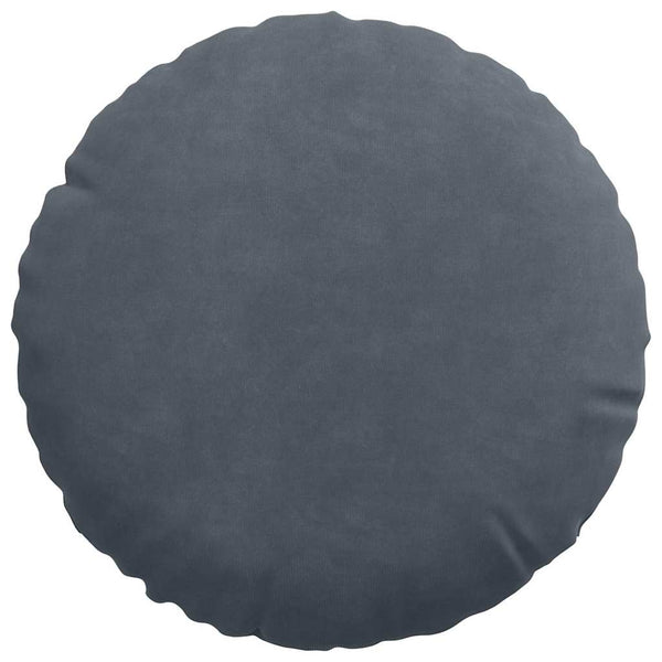 Samt Sitzkissen Dunkelgrau 2er Set Ø30cm