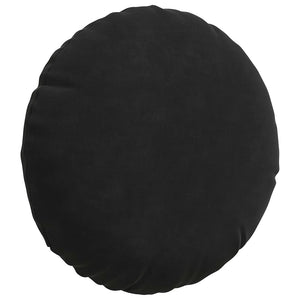 Samt Sitzkissen Schwarz 2er Set Ø30cm