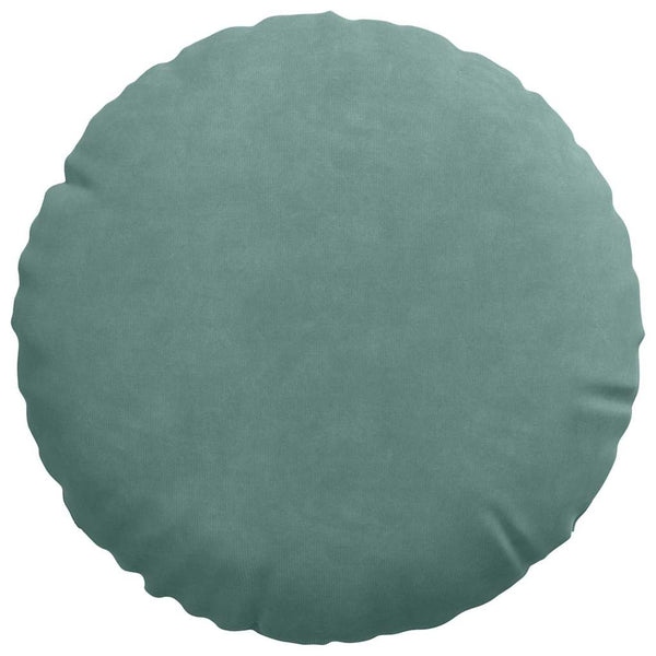 Sitzkissen 2er Set Meergrün Samt Ø30cm