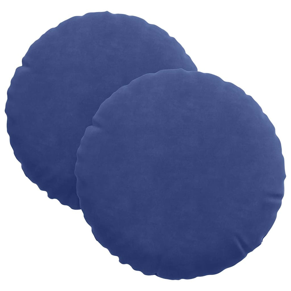 Samt Sitzkissen Polizeiblau 2er Set