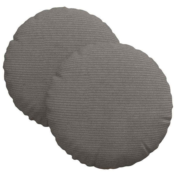 Sitzkissen 2er-Set Hellgrau Cord