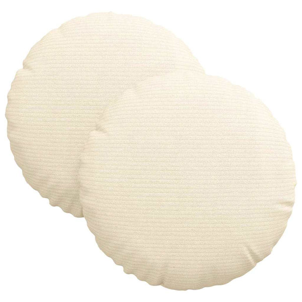 Sitzkissen 2er Set Creme Cord Ø30cm