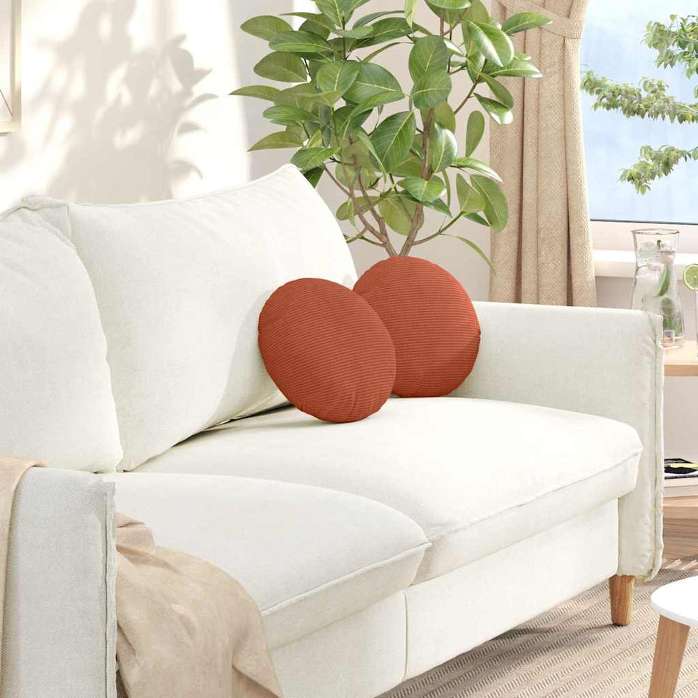Sitzkissen 2er Set Rot-Orange Cord
