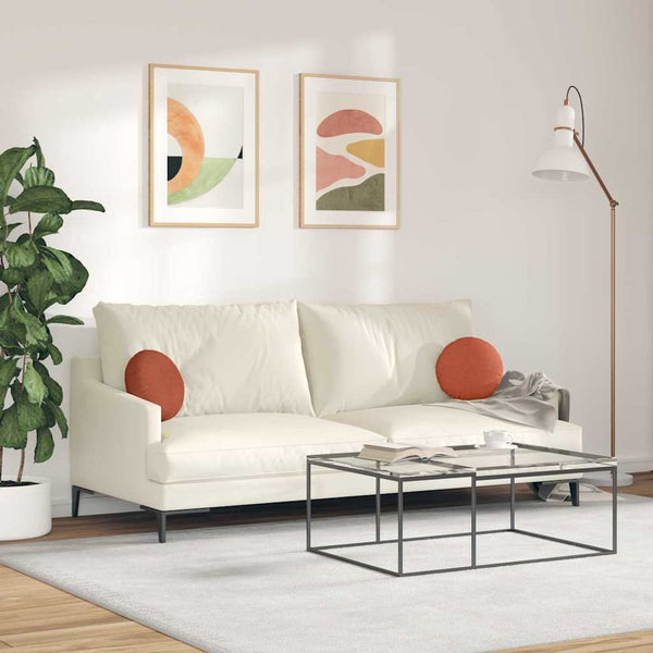 Sitzkissen 2er Set Rot-Orange Cord