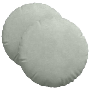 Sitzkissen 2er Set Hellgrau Samt Ø40cm