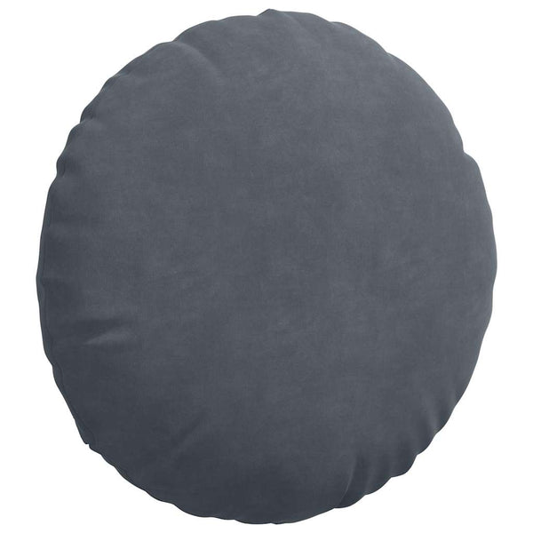 Sitzkissen 2er Set Dunkelgrau Samt Ø40cm