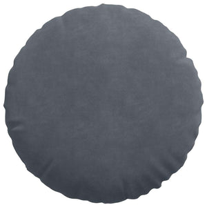 Sitzkissen 2er Set Dunkelgrau Samt Ø40cm