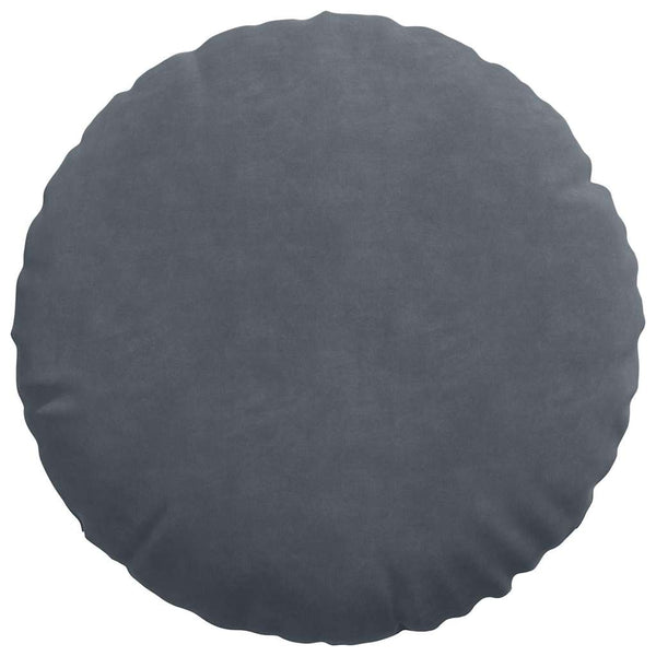 Sitzkissen 2er Set Dunkelgrau Samt Ø40cm