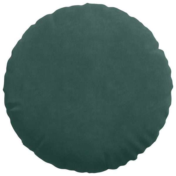 Sitzkissen 2er Set Dunkelgrün Samt Ø40cm
