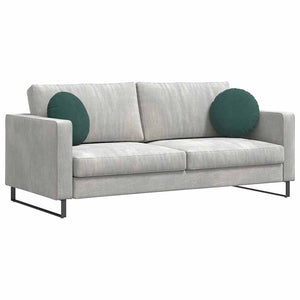 Sitzkissen 2er Set Dunkelgrün Samt Ø40cm