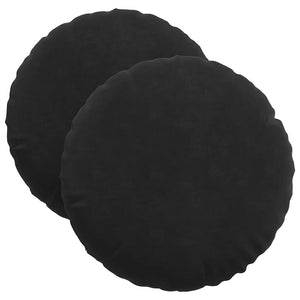 Samt Sitzkissen Schwarz 2er Set Ø40cm