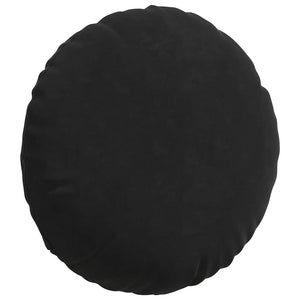 Samt Sitzkissen Schwarz 2er Set Ø40cm