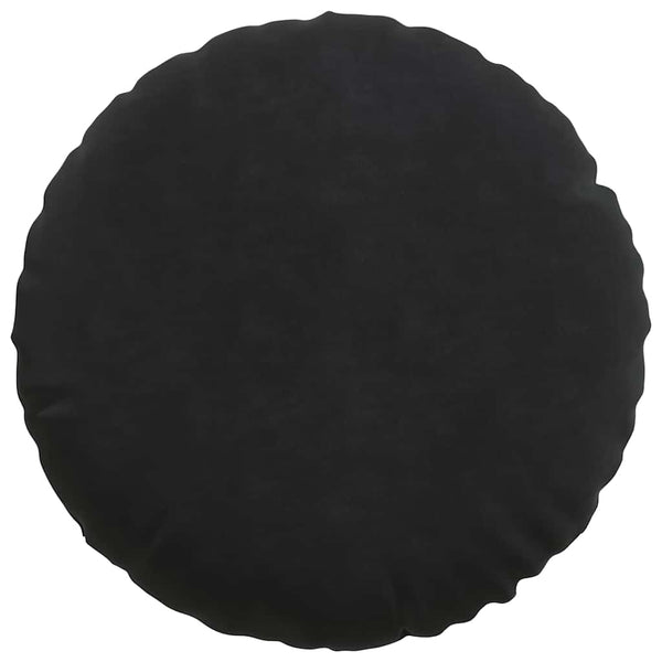 Samt Sitzkissen Schwarz 2er Set Ø40cm