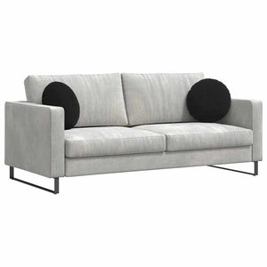 Samt Sitzkissen Schwarz 2er Set Ø40cm
