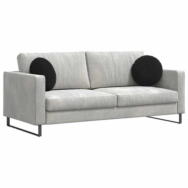 Samt Sitzkissen Schwarz 2er Set Ø40cm