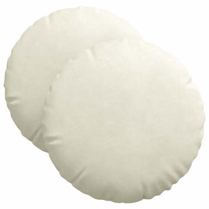 2er-Set Samt Sitzkissen Creme Ø 40cm