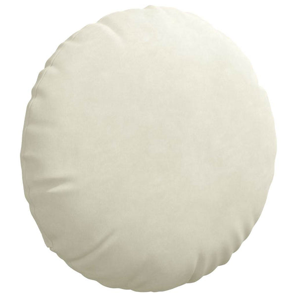 2er-Set Samt Sitzkissen Creme Ø 40cm