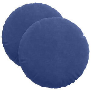 2er-Set Sitzkissen Polizeiblau Samt Ø 40cm