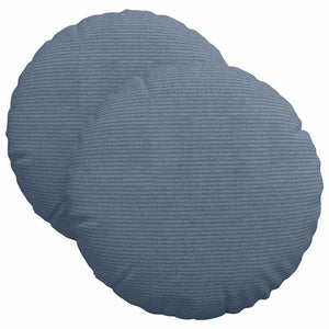 Sitzkissen 2er Set Blau Cord Ø 40cm
