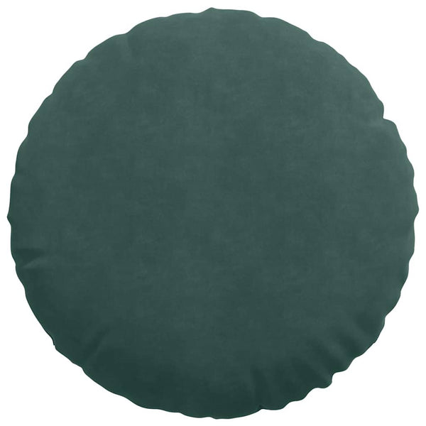 Samt Sitzkissen Dunkelgrün 2er-Set Ø50cm
