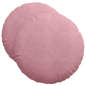 Rosa Samt Sitzkissen 2er Set Ø50cm