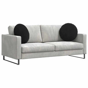 Schwarze Samt Sitzkissen, 2er Set