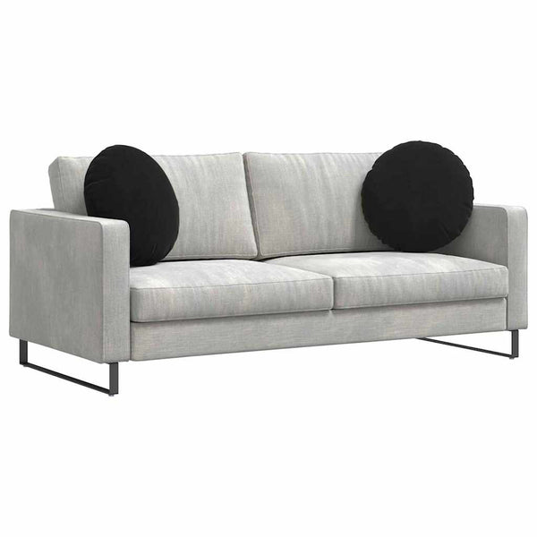 Schwarze Samt Sitzkissen, 2er Set