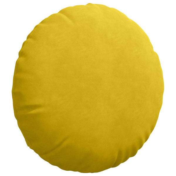 Gelbe Samt Sitzkissen, 2er Set