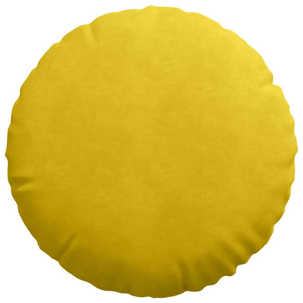 Gelbe Samt Sitzkissen, 2er Set